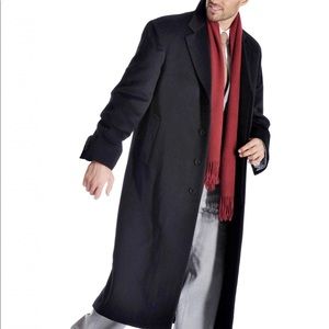 Long wool and cashmere overcoat